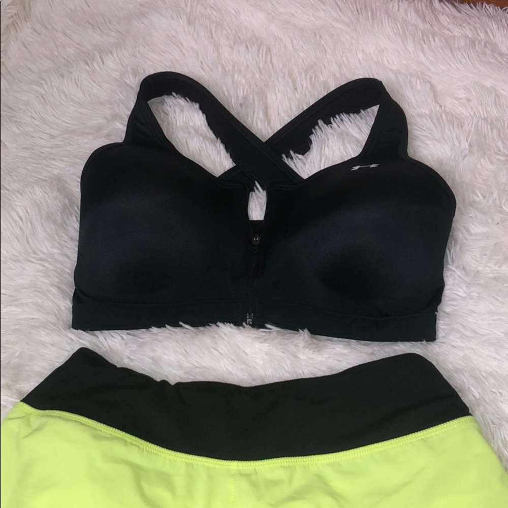 Under armour sports bra with zipper